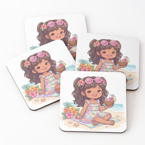 Item preview, Cute Tropical Girl Cartoon designed and sold by MyshopnameSell.