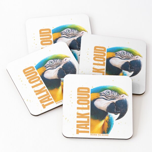 Item preview, Vibrant Blue and Yellow Parrot - Talk Loud Art designed and sold by M.Store.
