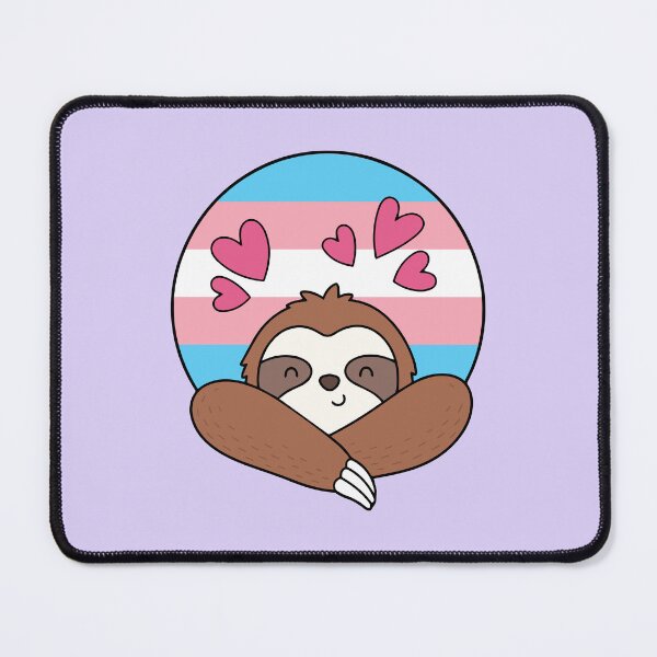 Item preview, lgbtq sloth - Cute Transgender Pride Sloth with Hearts designed and sold by Cannaxes Studio.