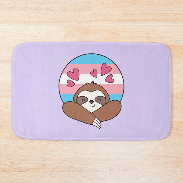 Item preview, lgbtq sloth - Cute Transgender Pride Sloth with Hearts designed and sold by Cannaxes Studio.