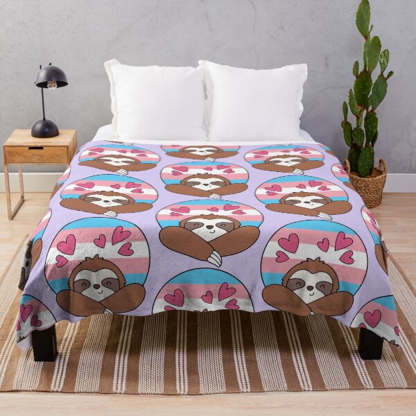 Item preview, lgbtq sloth - Cute Transgender Pride Sloth with Hearts designed and sold by Cannaxes Studio.