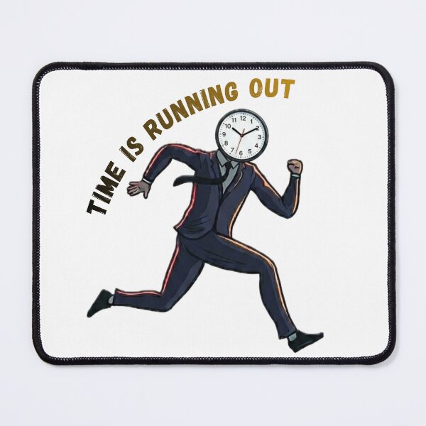 Item preview, Time Is Running Out | Clock Head Runner⁠ designed and sold by BooDesignStudio.