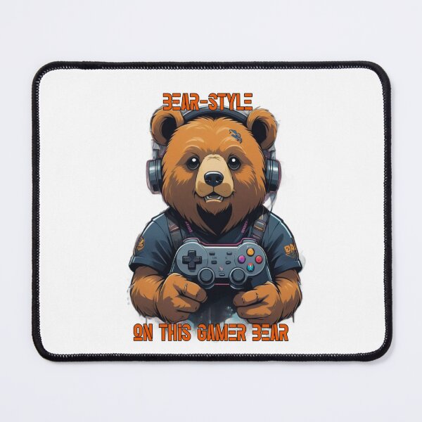Item preview, Bear Style On This Gamer Bear Clean Vector Graphic designed and sold by Animalloveus.