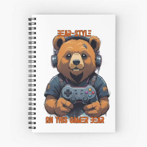 Item preview, Bear Style On This Gamer Bear Clean Vector Graphic designed and sold by Animalloveus.