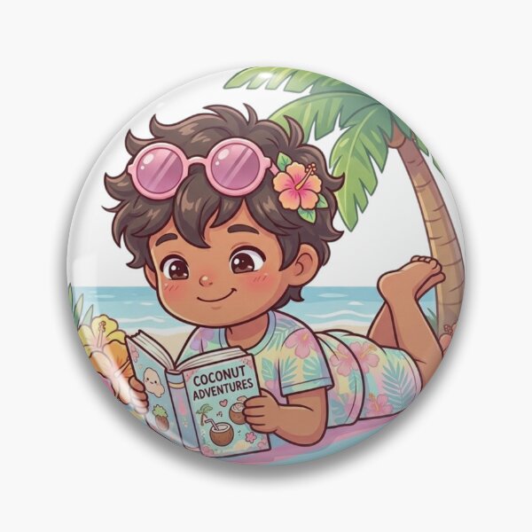 Item preview, Cute Tropical Boy Reading Cartoon designed and sold by MyshopnameSell.