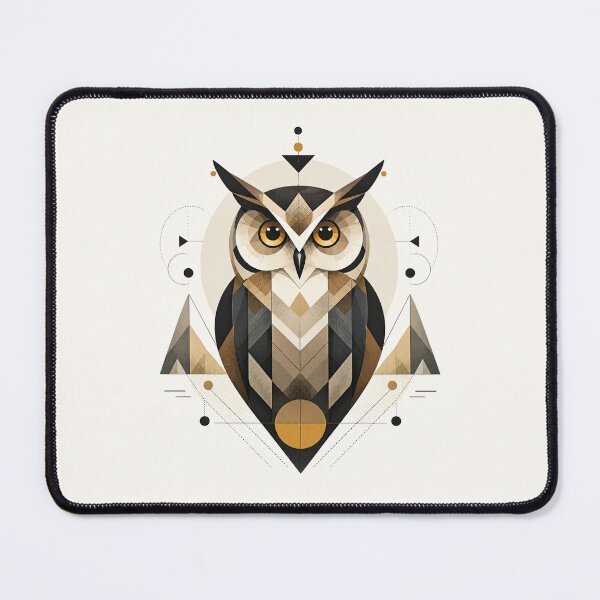 Item preview, Wild Geometric Splash No.3: Geometric Sacred Owl Aesthetic Art designed and sold by NO BEAVER NO PUNK.