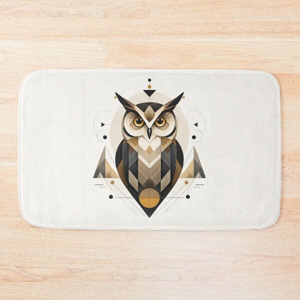 Item preview, Wild Geometric Splash No.3: Geometric Sacred Owl Aesthetic Art designed and sold by NO BEAVER NO PUNK.