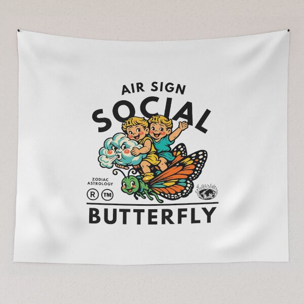 Item preview, Air sign social butterfly designed and sold by Peerless-Prime.