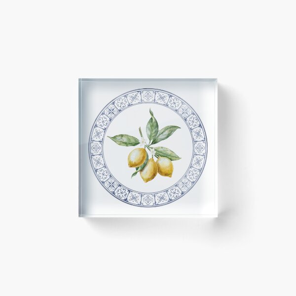 Item preview, Mediterranean Lemon Branch Watercolor Art designed and sold by Alisles.