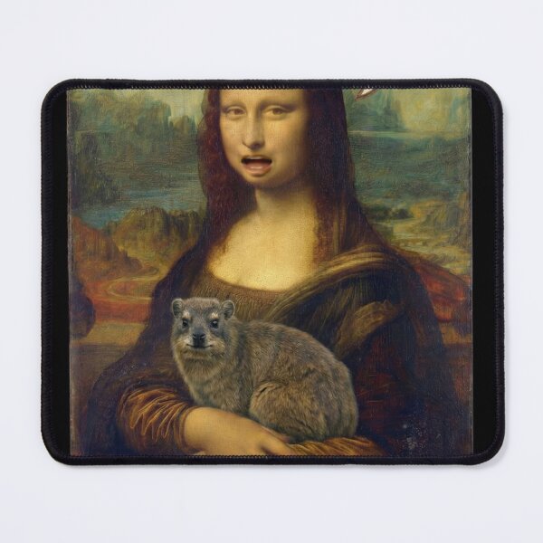 Item preview, Mona Lisa Awawa Hyrax Funny Art Meme designed and sold by d247.