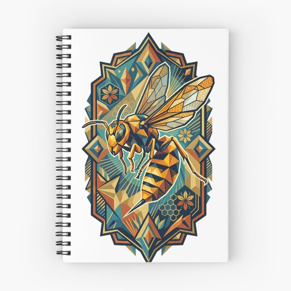 Item preview, Wild Geometric Splash No.4: Geometric Hornet Emblem - Art Deco  designed and sold by NO BEAVER NO PUNK.