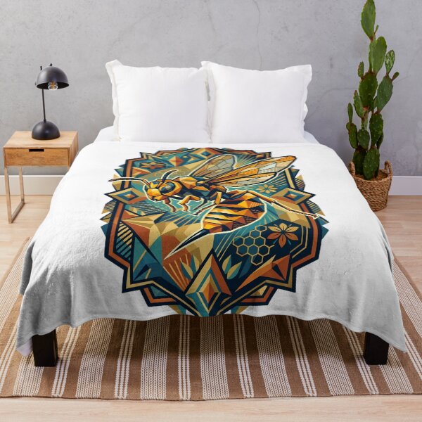 Item preview, Wild Geometric Splash No.4: Geometric Hornet Emblem - Art Deco  designed and sold by NO BEAVER NO PUNK.