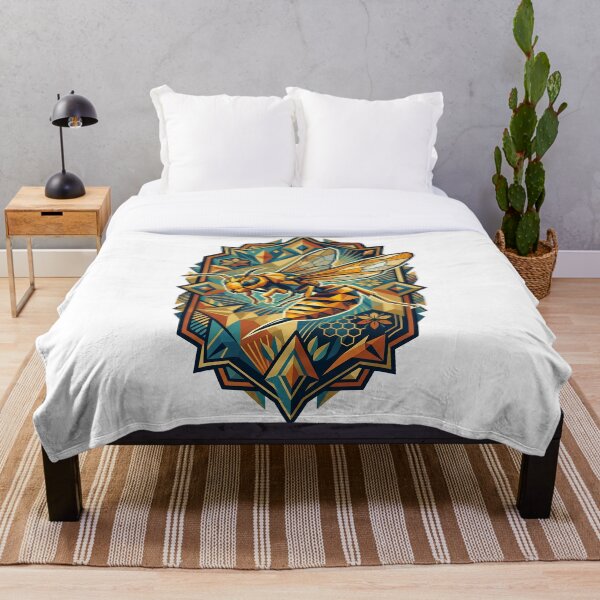 Item preview, Wild Geometric Splash No.4: Geometric Hornet Emblem - Art Deco designed and sold by NO BEAVER NO PUNK.