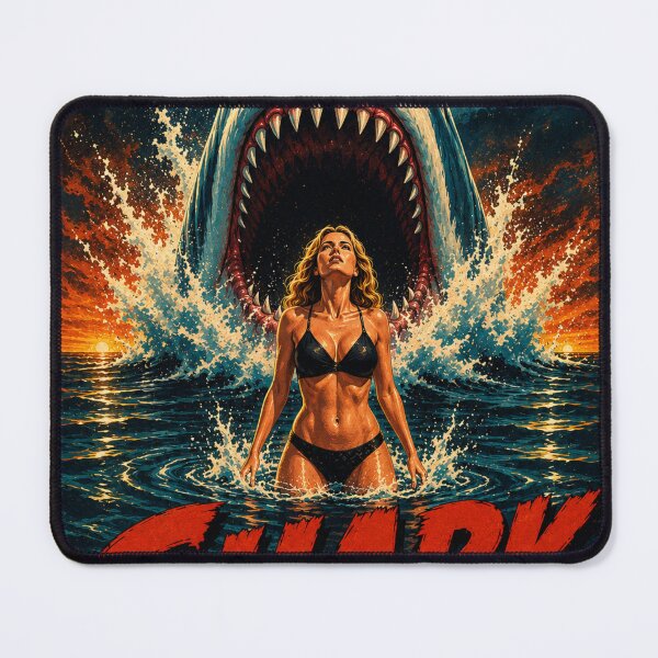 Item preview, Shark Attack - Vintage Pulp Horror Style designed and sold by FilMate.