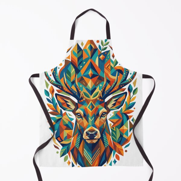 Item preview, Wild Geometric Splash No.5: Geometric Forest Deer - Sacred Stag Art Deco Design designed and sold by NO BEAVER NO PUNK.