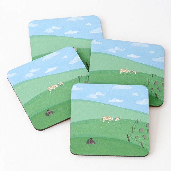 Item preview, Cows in a Field Storybook Illustration designed and sold by potterspatch.