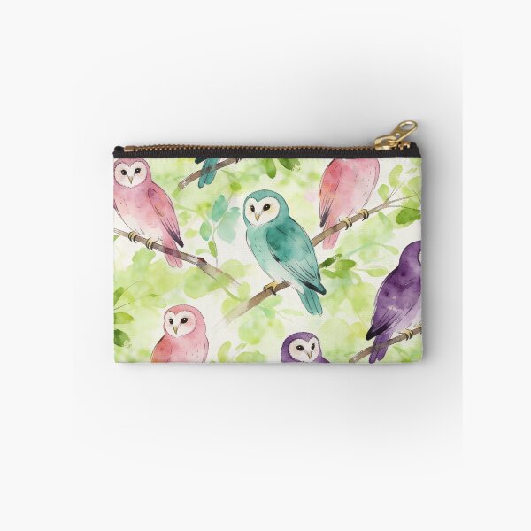 Item preview, Whimsical Pastel Watercolor Barn Owl Pattern designed and sold by wissal.studio.