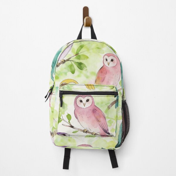 Item preview, Whimsical Pastel Watercolor Barn Owl Pattern designed and sold by wissal.studio.