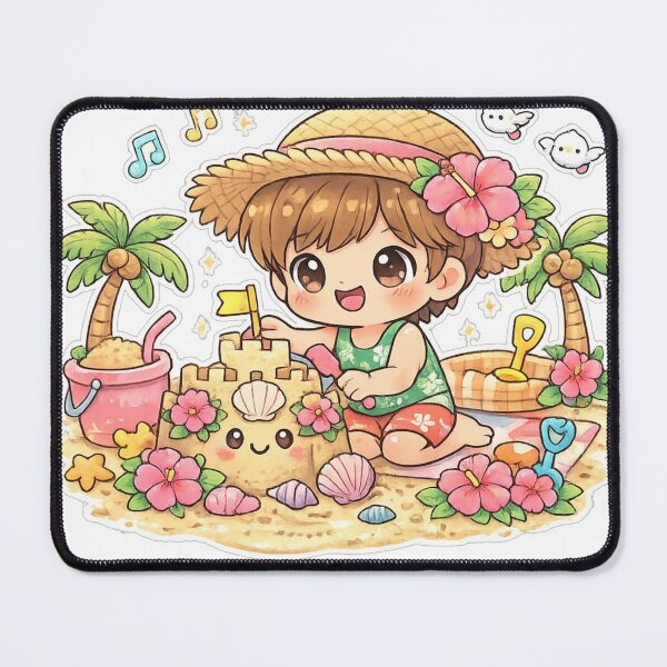 Item preview, Cute Tropical Girl with Straw Hat designed and sold by MyshopnameSell.