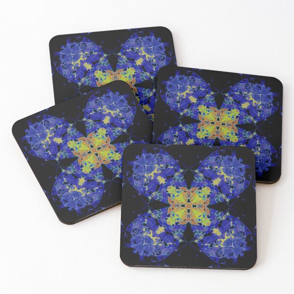Item preview, Blue and Gold Cosmic Kaleidoscope Mandala designed and sold by haunguyencong.