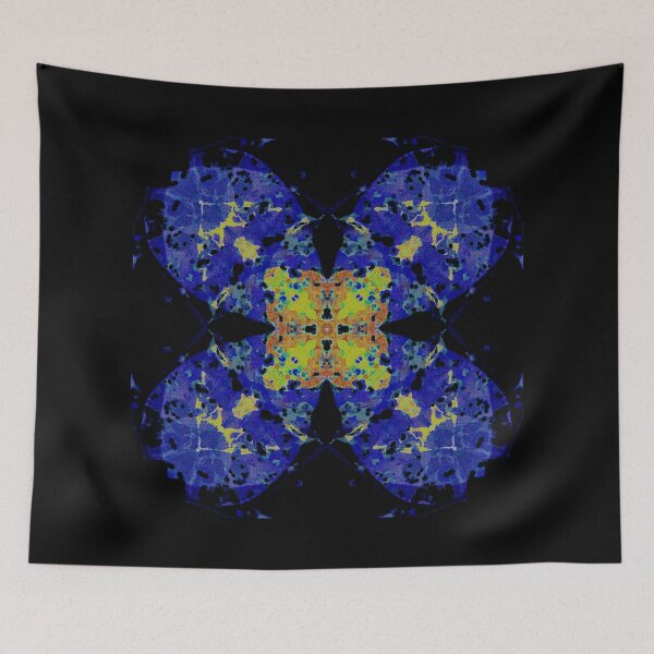 Item preview, Blue and Gold Cosmic Kaleidoscope Mandala designed and sold by haunguyencong.