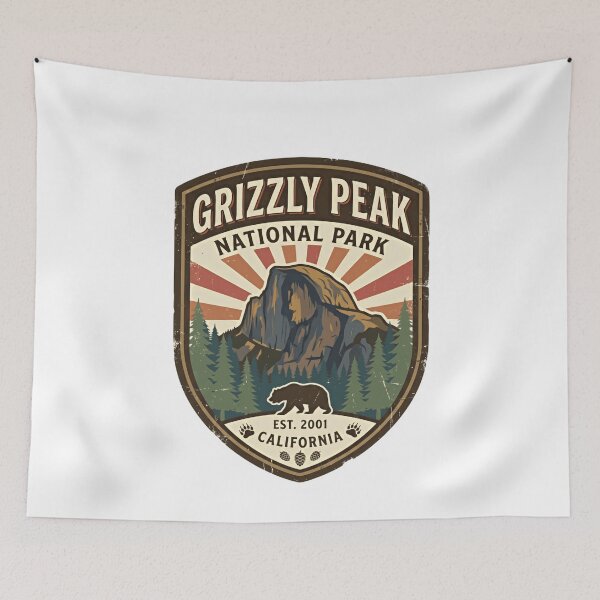 Item preview, Grizzly Peak National Park Est. 2001 California Outdoors Travel Adventure designed and sold by JonesFlora2025.