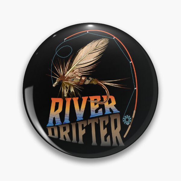 Item preview, River Drifter Dry fly trout fishing illustration designed and sold by Art-Horizon.