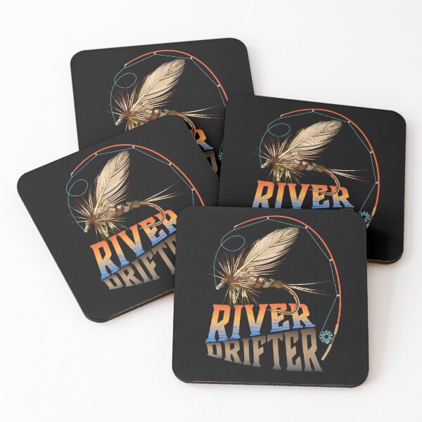 Item preview, River Drifter Dry fly trout fishing illustration designed and sold by Art-Horizon.