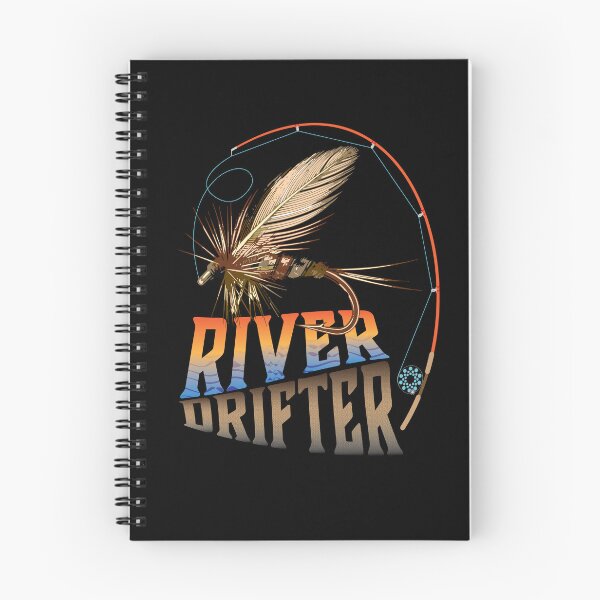 Item preview, River Drifter Dry fly trout fishing illustration designed and sold by Art-Horizon.