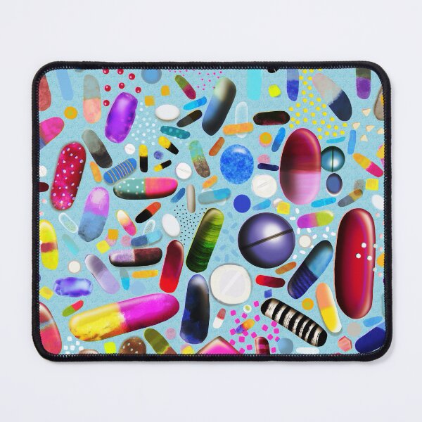 Item preview, Dreamy pills tabletten playful retro medicine quirky fantasy unique art designed and sold by rupydetequila.