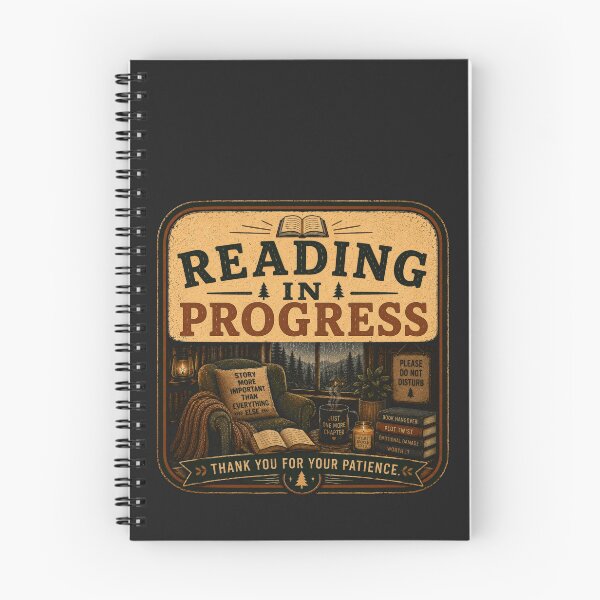 Item preview, Reading In Progress – Retro Book Lover Reading Design designed and sold by MotylekAnia.