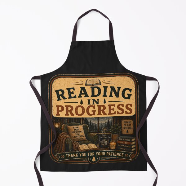 Item preview, Reading In Progress – Retro Book Lover Reading Design designed and sold by MotylekAnia.