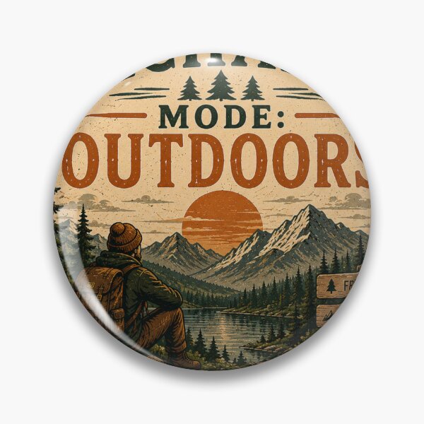 Item preview, Recharge Mode: Outdoors – Retro Hiking Introvert Nature Design. designed and sold by MotylekAnia.