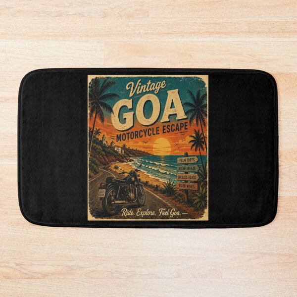 Item preview, Vintage Goa Motorcycle Escape Retro Travel Shirt | Goa Beach Road Trip Motorcycle Adventure Design designed and sold by Globalcitytees.