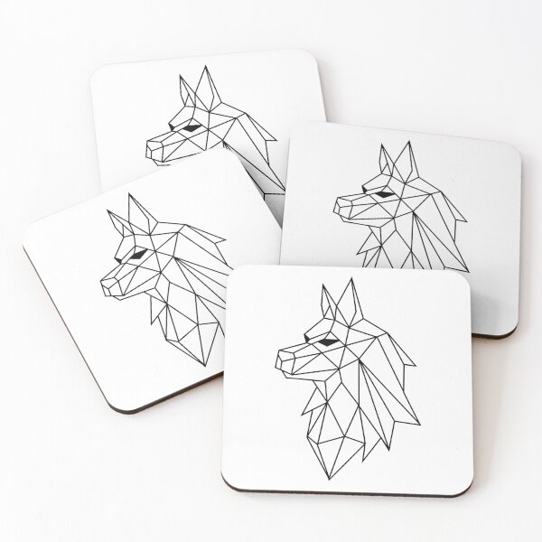 Item preview, Wild Geometric Splash No.8 Geometric Wolf (Black) designed and sold by NO BEAVER NO PUNK.