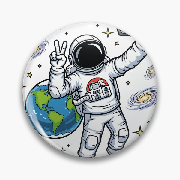 Item preview, Funny Astronaut Selfie in Space - Peace Sign designed and sold by PixelCatalyst.