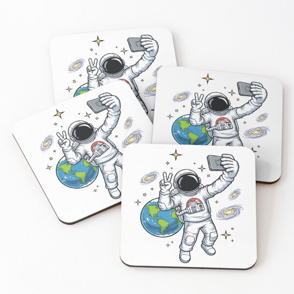 Item preview, Funny Astronaut Selfie in Space - Peace Sign designed and sold by PixelCatalyst.