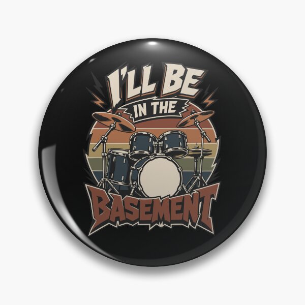 Item preview, I'll Be in The Basement Drumming Gift for Men Women Funny Drummer Vintage Retro designed and sold by alenaz.
