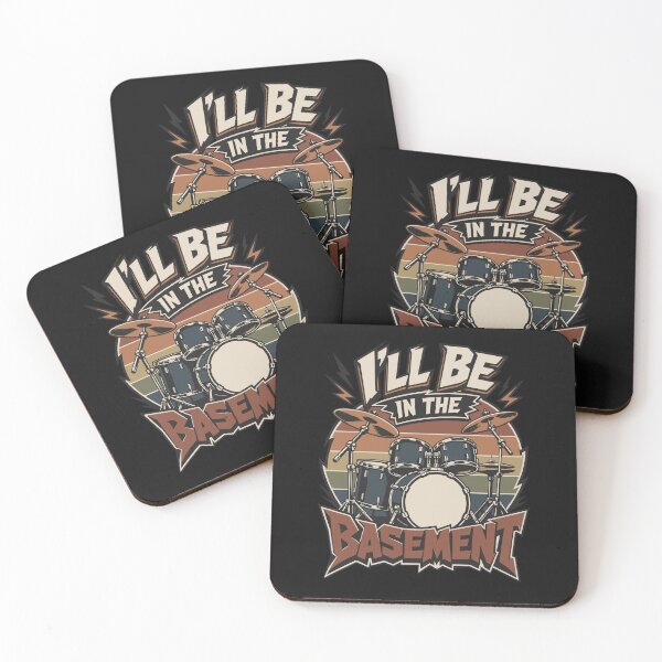 Item preview, I'll Be in The Basement Drumming Gift for Men Women Funny Drummer Vintage Retro designed and sold by alenaz.