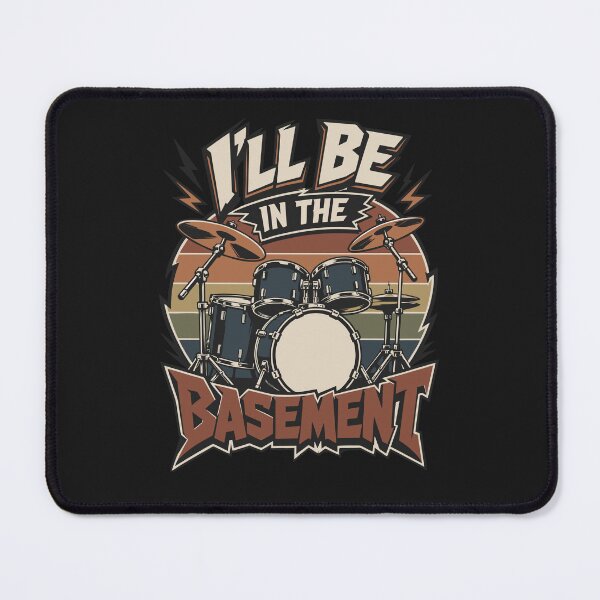 Item preview, I'll Be in The Basement Drumming Gift for Men Women Funny Drummer Vintage Retro designed and sold by alenaz.