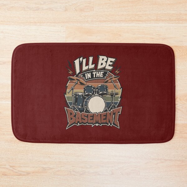 Item preview, I'll Be in The Basement Drumming Gift for Men Women Funny Drummer Vintage Retro designed and sold by alenaz.
