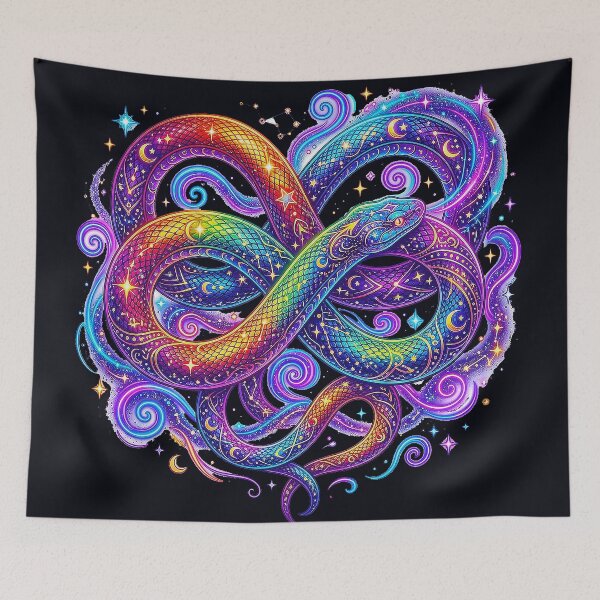 Item preview, Psychedelic Infinity Snake Cosmic Ouroboros Trippy Space Art designed and sold by MT-Hub | Cute Aesthetic Art, Stickers & Phone Cases.