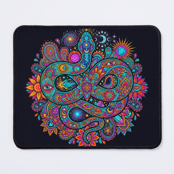 Item preview, Psychedelic Cosmic Snake Mandala Celestial Esoteric Trippy Art designed and sold by MT-Hub | Cute Aesthetic Art, Stickers & Phone Cases.