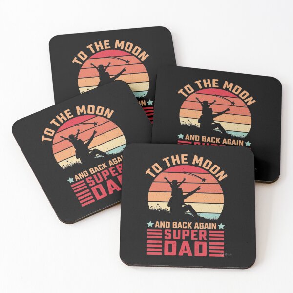 Item preview, Super Dad – Vintage Moon Adventure Fatherhood Quote Design designed and sold by Taans-Creation.