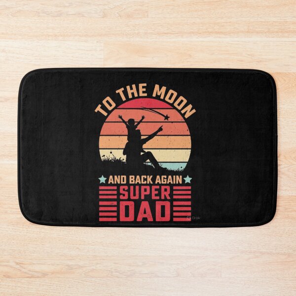 Item preview, Super Dad – Vintage Moon Adventure Fatherhood Quote Design designed and sold by Taans-Creation.