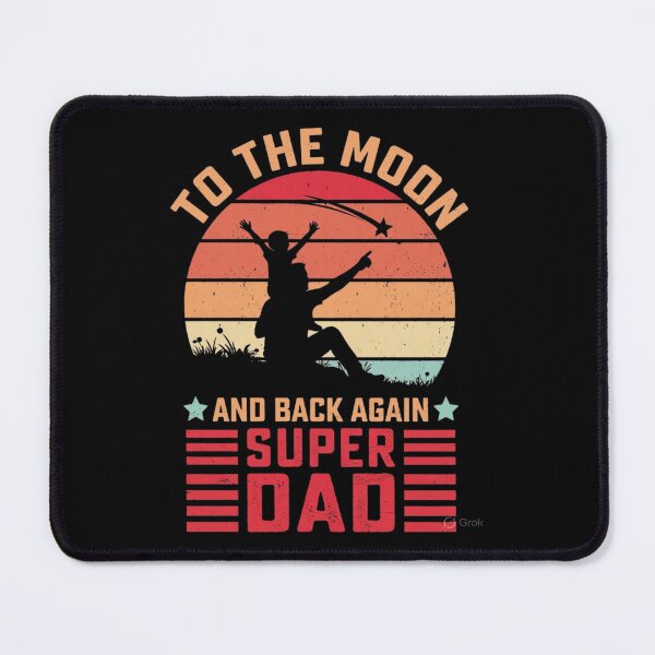 Item preview, Super Dad – Vintage Moon Adventure Fatherhood Quote Design designed and sold by Taans-Creation.