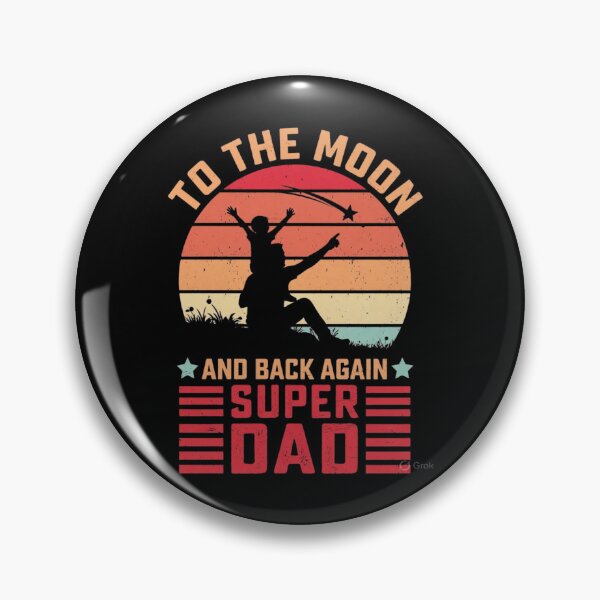 Item preview, Super Dad – Vintage Moon Adventure Fatherhood Quote Design designed and sold by Taans-Creation.