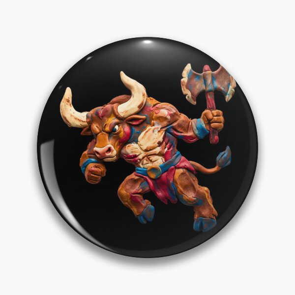 Item preview, Mythical Minotaur Axe Warrior - Stylized Fantasy Beast Art designed and sold by PrimalBeastLab.
