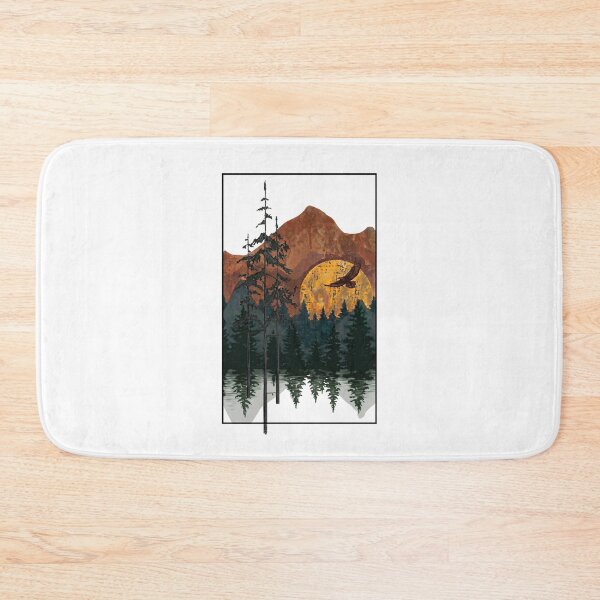 Item preview, Vintage Retro Wilderness Eagle & Mountain Reflection designed and sold by Shopeon Designs.