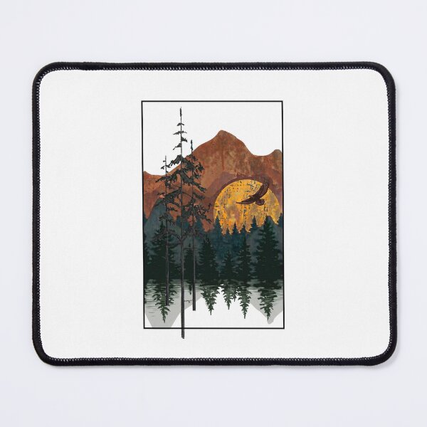 Item preview, Vintage Retro Wilderness Eagle & Mountain Reflection designed and sold by Shopeon Designs.